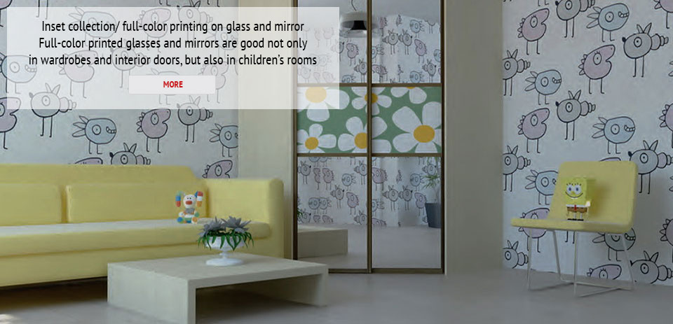 Inset collection / full-color printing on glass and mirror