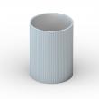 Aluminum profile round grooved, 5.8 m, 60 mm